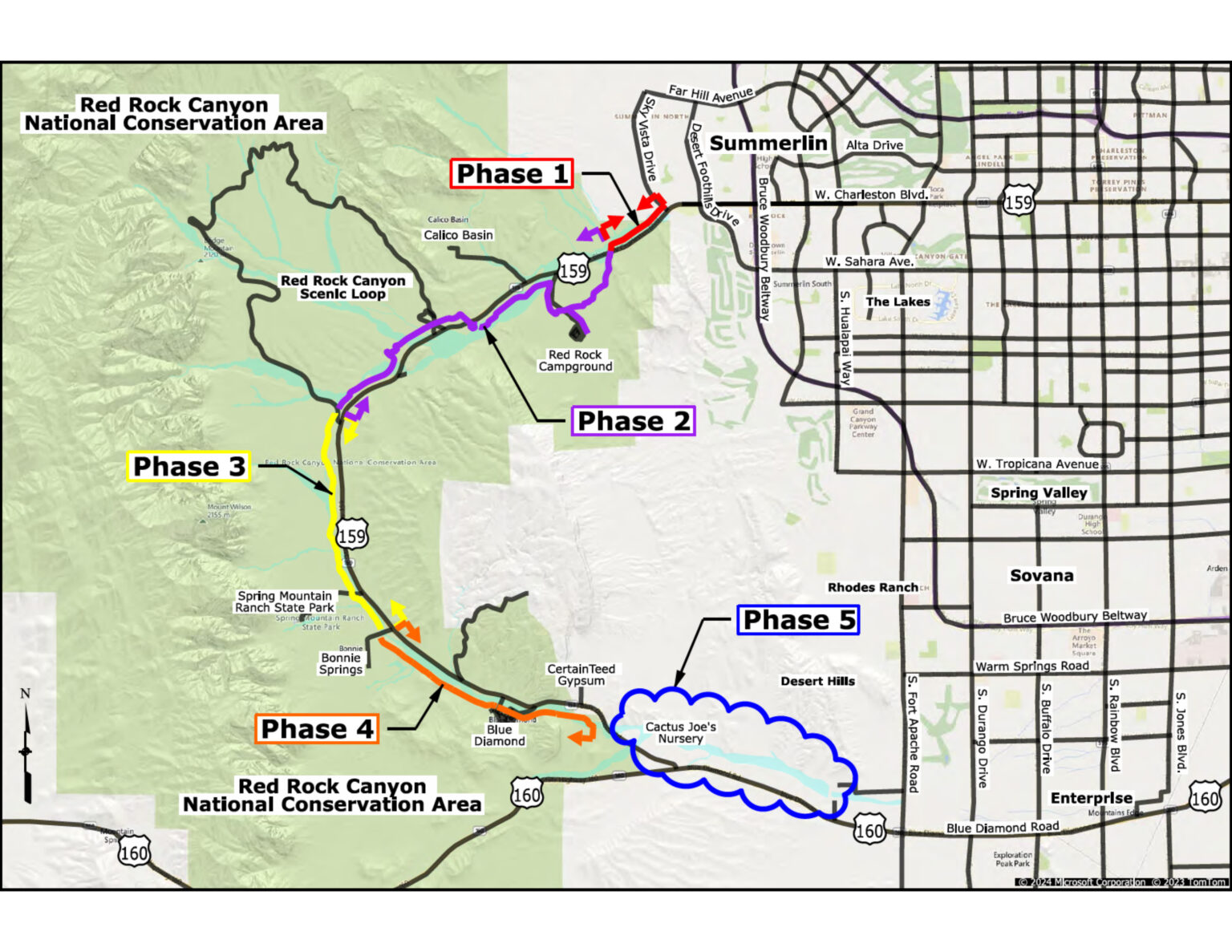 Red Rock Legacy Trail all phase overview map
