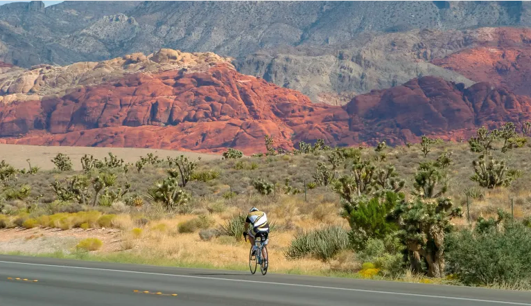 Red Rock Canyon cyclist